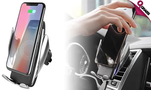 2-in-1 Wireless Car Charger & Phone Holder!